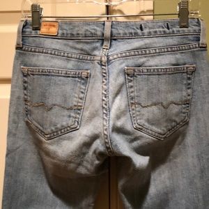 Red Engine light wash flare jeans